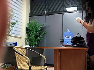 universitaria nataly's office spying cam catches her skirt fuck practice