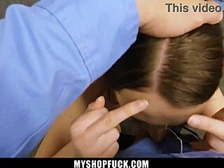 Shoplifter Teen Fights Handcuffs While Getting Fucked Hard