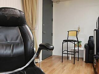 skinny slut dayanara gives gagging footjob and deepthroat