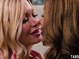 Serene Siren Strapon Pounds Nicole Aria's Wet Lesbian Wife Pussy