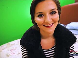 petite kylie gives sloppy rimjob then gulps greedy cum finish