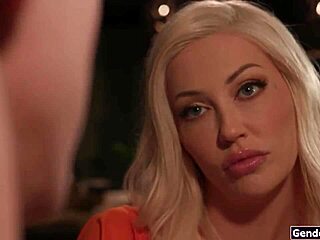 trans threesome explodes with bareback blowjobs and crossdressing action!