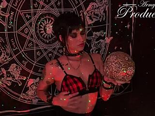 gothic slut barebacks boyfriend's huge cock in ritualistic riding frenzy