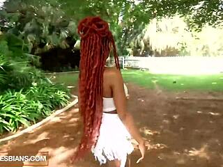 Ebony Besties Lick Big Tits And Grind To Gushing Cum!