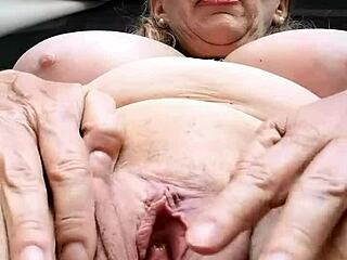 Mature milf spreads pussy wide open for close-up orgasm view