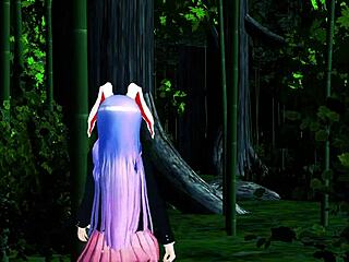 whoa reisen from mmd strokes her futanari cock big tits ass shakes wildly 💦🍑😍🔥