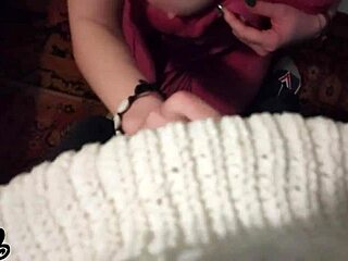 WOW! Girl In Purple Pajamas Swallows Every Drop Of Cum!