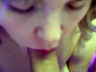 gentle asmr close-up cocksucking ends with warm mouth creampie