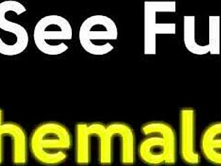 Petite blonde tranny slut bends for debt collector's anal pounding in crossdressing desperation