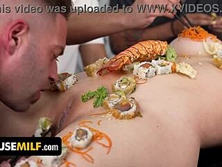 busty asian chef serves freeuse pounding amid fine dining pleasures