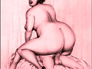 check out these vintage erotic hairy drawings from the retro era