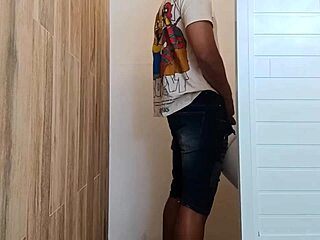 Public Bathroom Pound: Big-Ass Ebony Goddess Takes Hard Interracial