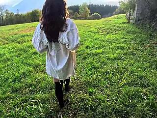 i strip naked walking in nature neighbors spot my wet dripping pussy