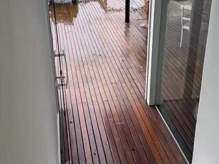 shameless young wife fucked hard on homemade porch by horny hubby