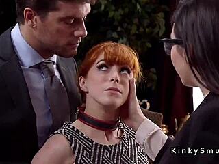 SLAVES SQUIRTING ANAL POUNDED HARD IN BDSM THREESOME SPANKING DEEPTHROAT