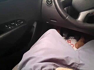 pretty girl risks public masturbation by the beach sidewalk