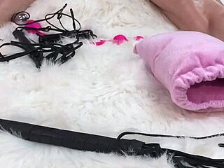 i gave her amazing oiled massage then fucked tight wet pussy and asshole hard with glass dildo, she screamed loving it before going home swollen to husband