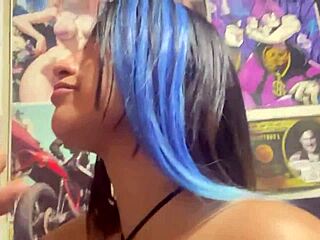 colombian university girl teases with wet mouth before deep face fucking