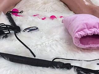 i gave her amazing oiled massage then fucked tight wet pussy and asshole hard with glass dildo, she screamed loving it before going home swollen to husband