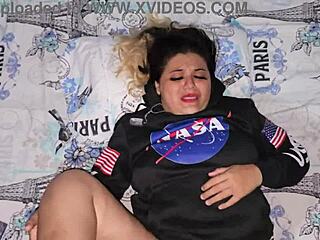 Blasting Cumshot All Over My Hot Latina Blonde's Perfect Face and Tits!