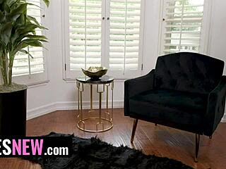 Blonde Teen Maxie Mellow Teases Perv with Cute Tits and Mouth Cumshot