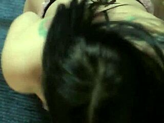 brunette beauty gia chained on knees begs for sloppy deep face fuck!!