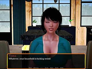 my new family plays a steamy tit-focused game with big brunette boobs