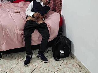 Chubby Brazilian Stepmom Forces Cock into Her Hungry Pussy After Jerk-Off Bust