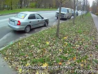 shaved teen coed jerks cock to facial cumshot orgasm