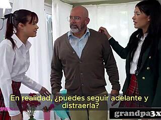 innocent girl tricked into fucking her grandpa in subtitled spanish