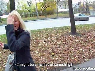 shaved teen coed jerks cock to facial cumshot orgasm