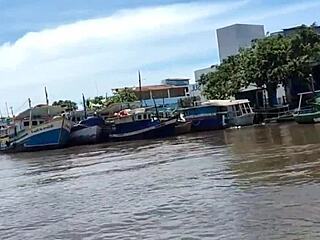 watch my hubby cuck as bbc studs creampie my fat black pussy on the boat