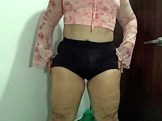 my suegra's perfect huge wet latina milf ass shakes in thong before bed