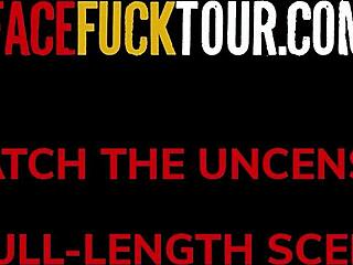 curvy latina teen babe gags hard on american bwc in rough homemade throat domination