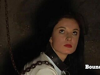 Madame Whips Bound Lesbian Slave into Orgasmic Submission Garage Torment