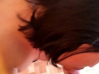 Watch horny stepmom take massive cock pounding in kitchen now! Fat tits bounce wildly during rough creampie fuck