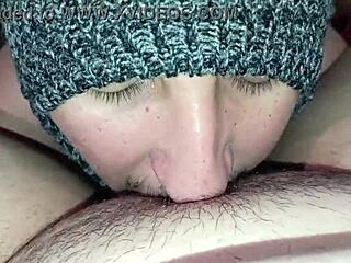 my neighbor's dripping wet pussy tastes insane when i dive in tongue-first. her juicy folds quiver as i lick her horny milf hole clean