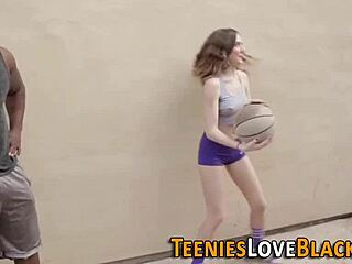 sexy teen rides black coach's monster cock wildly 🔥🍆