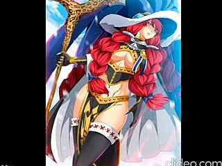 Irene Belserion's redhead gangbang bukkake humiliation by monster blue cocks crushes her