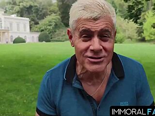 Porno Dan's Curvy Big Tits Babe Joins Group for Cum Swallowing Orgy