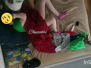 redhead gives the best deepthroat sucking handjob on monster cock ever