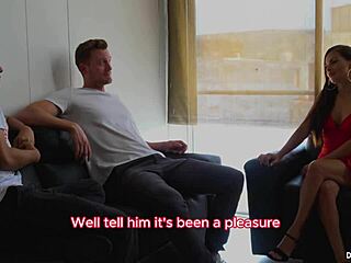 My Foreign Friend Fucks My Submissive Stepmom in Bedroom with Doggystyle and Facial Cumshot.