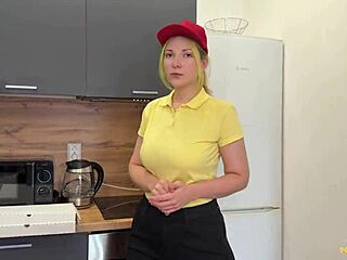 pizza delivery bbw with huge curvy ass bent over for rough doggystyle riding my monster cock!