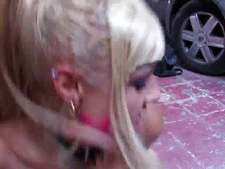 Mechanic fixed fireball now ready for blonde's tight anal reward and facial?