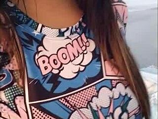 Petite brunette milf mother-in-law seduces stepson for real homemade ass fucking fun