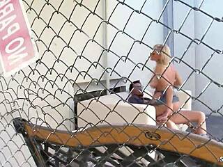 Hey nerd boy, wanna let blonde cougar stepmom ride your big dick outdoors before home? 😏🍆