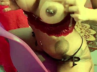 Bronzed young latina slips bikini aside begging for milf pussy creampie milk