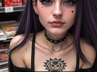 omg nyxx the naked emo nympho slut waits in locker room 😈 gets monster cock fucked hard ep 1