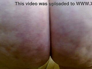 worship this hairy mature's big ass while she fingers her wet pussy