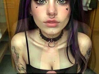 omg nyxx the naked emo nympho slut waits in locker room 😈 gets monster cock fucked hard ep 1